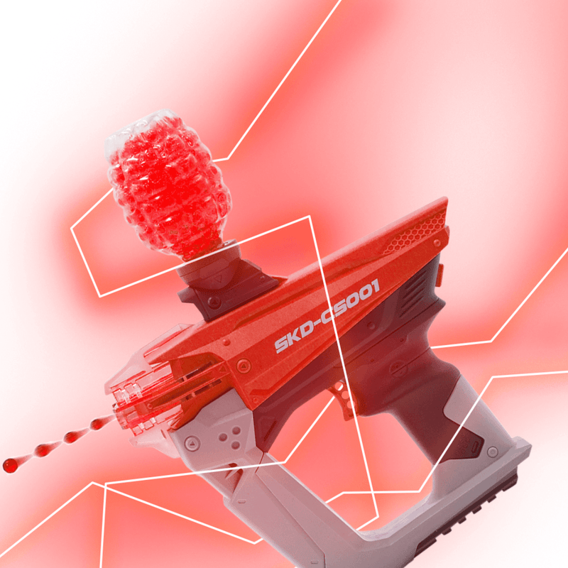 Arma de Brinquedo Lança Bolinha de Gel Orbeez SKD BLASTER - Vermelho (SKD-CS001 - DG Store 153