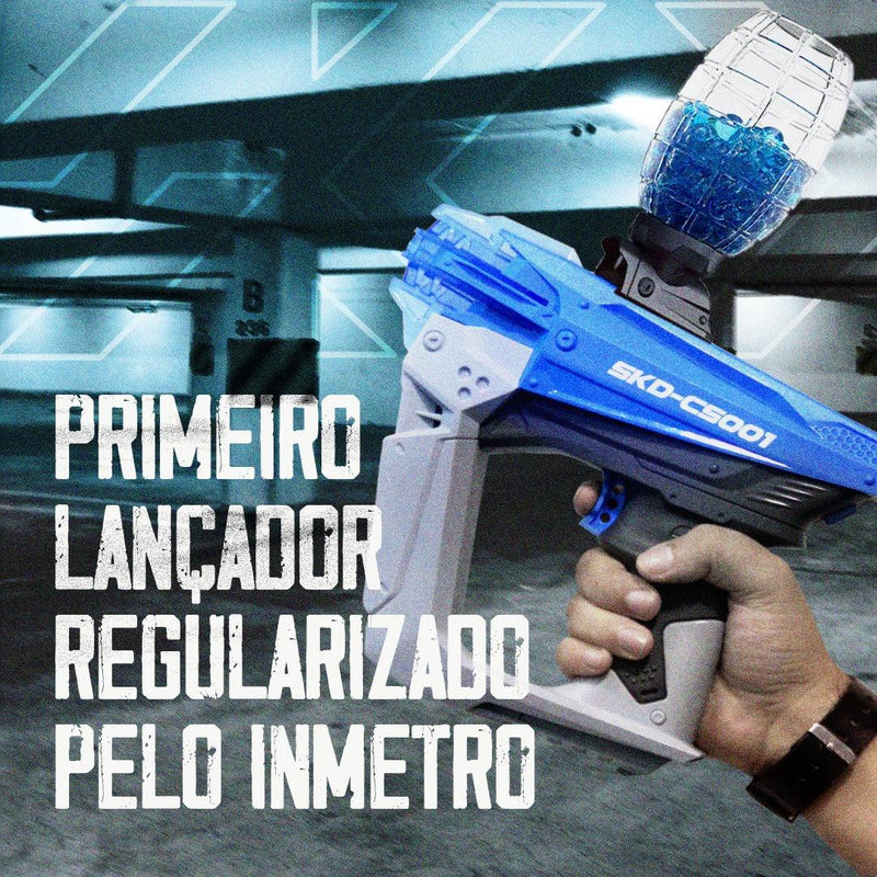 Arma de Brinquedo Lança Bolinha de Gel Orbeez SKD BLASTER - Azul - DG Store 153
