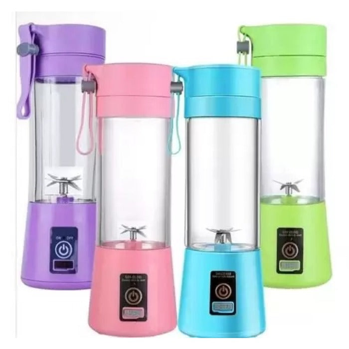 MINI LIQUIDIFICADOR MIXER JUICER 6 LAMINAS RECARREGAVEL USB 380 ML