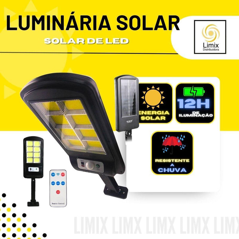 Luminária Solar 100W LED Controle sensor Movimento Regulável - BMAX (897b2fe07 - DG Store 153