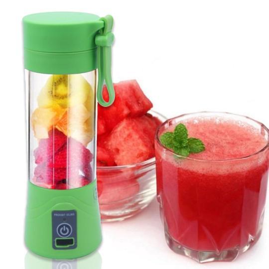 MINI LIQUIDIFICADOR MIXER JUICER 6 LAMINAS RECARREGAVEL USB 380 ML